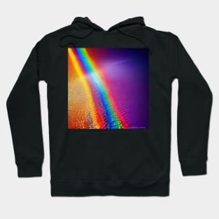 Liquid Colors Flowing Infinitely - Heavy Texture Swirling Thick Wet Paint - Abstract Inspirational Rainbow Drips Hoodie